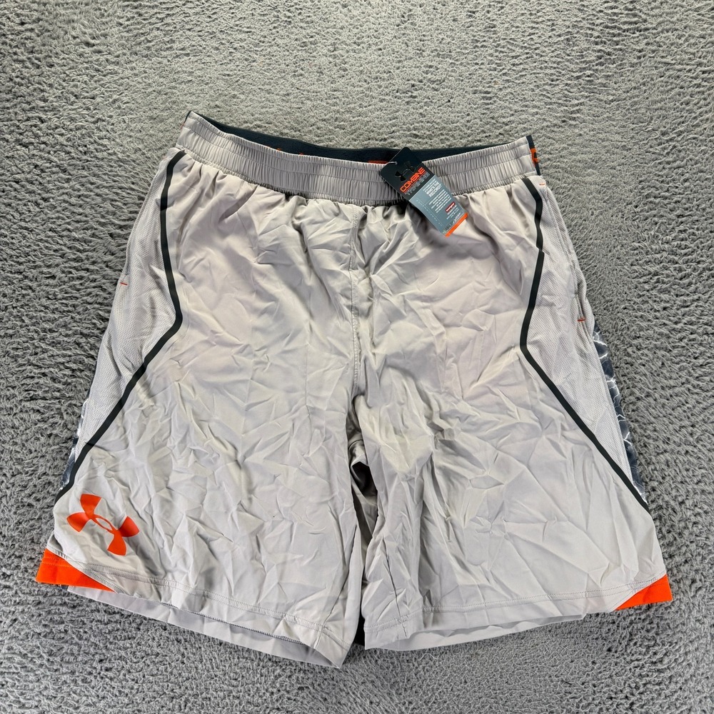 Under Armour Heatgear Shorts Mens 2XL Gray Athletic Training Performance Sports